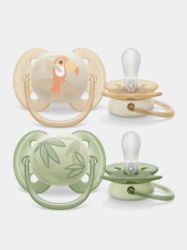 Пустышка Philips Avent Ultra soft, 0-6 месяцев, 2 штуки