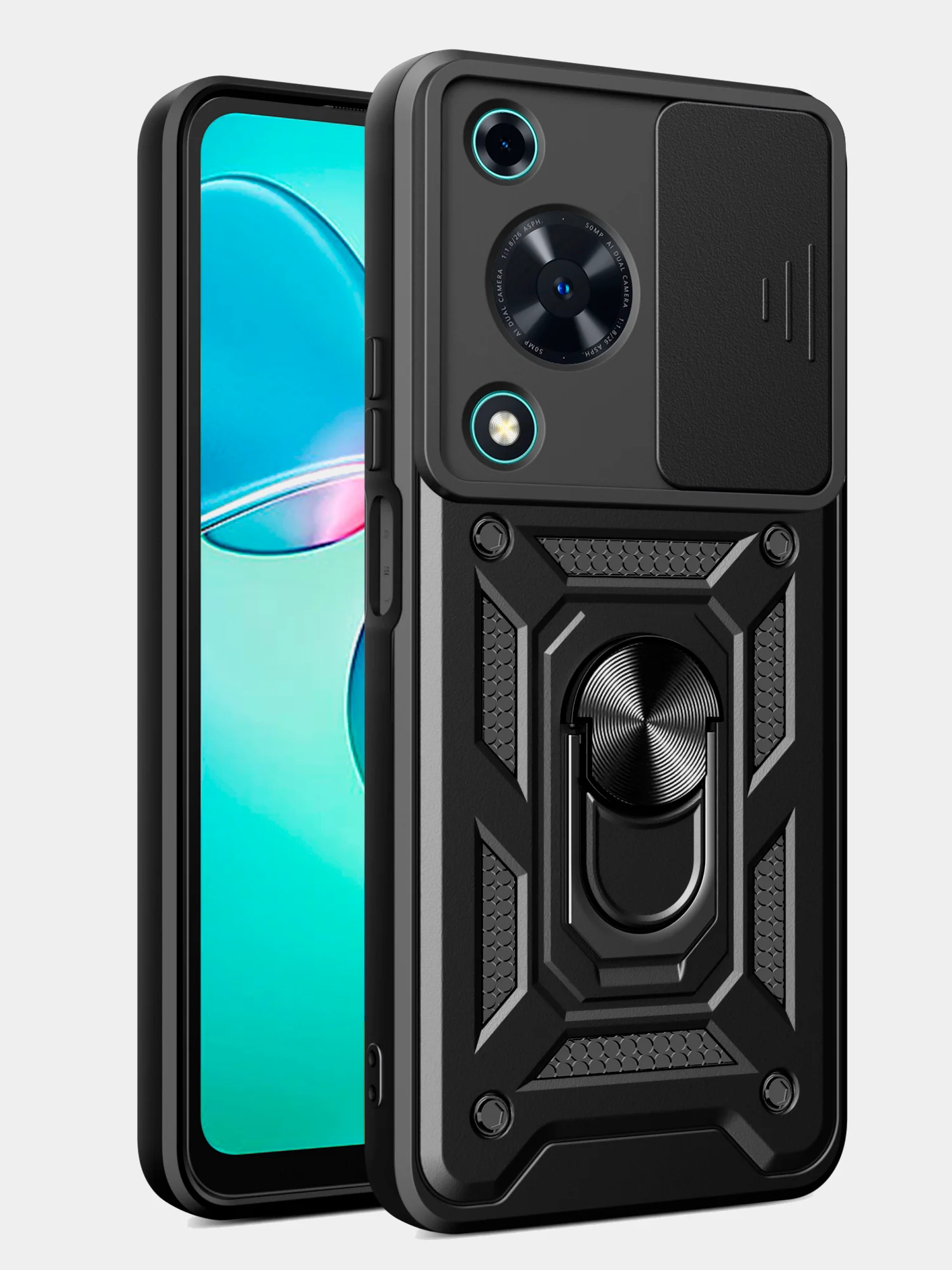 Черный чехол противоударный armors для Huawei Nova Y72 / Хуавей Нова У72 с защитой камеры