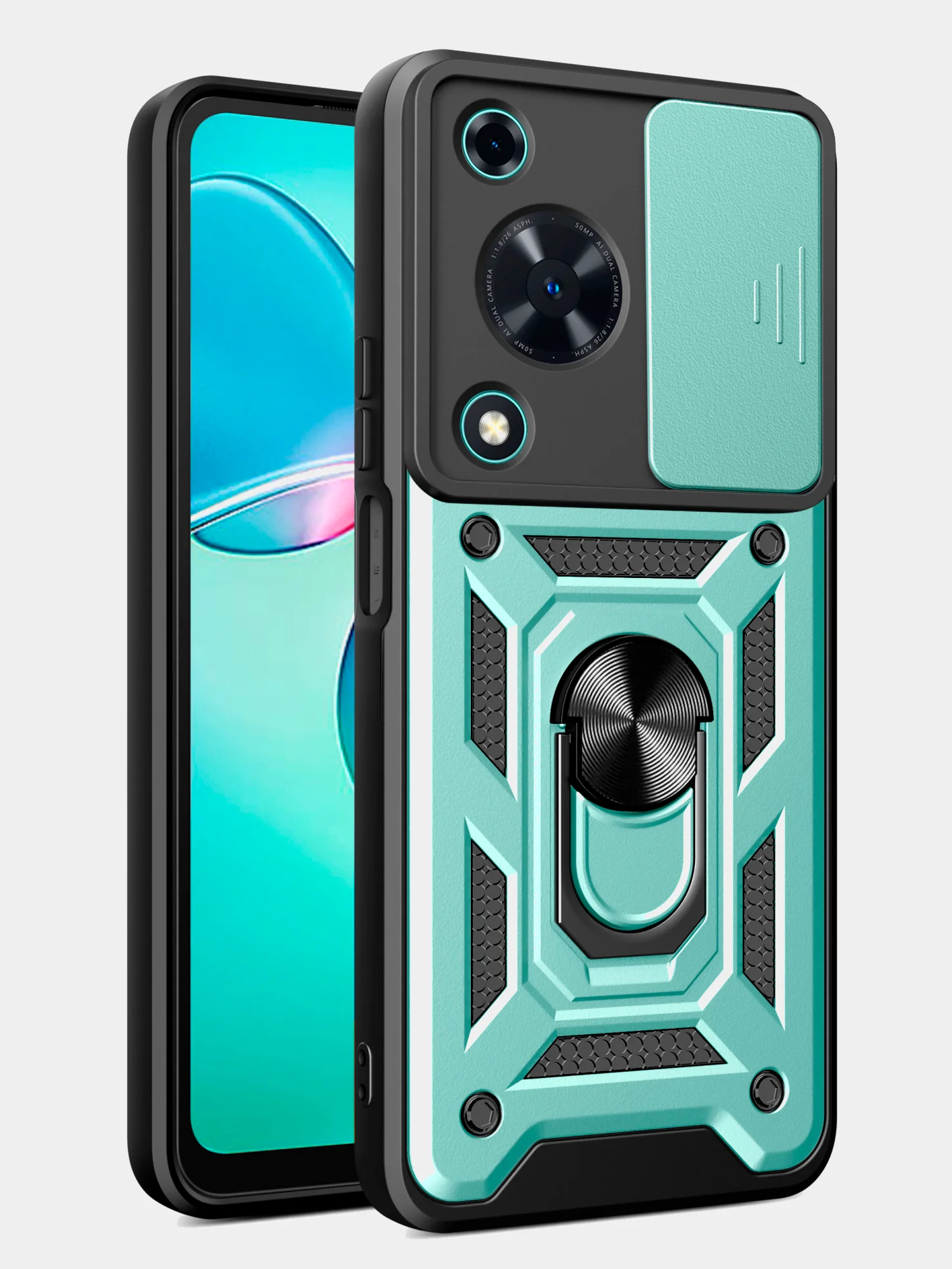 Зеленый чехол противоударный armors для Huawei Nova Y72 / Хуавей Нова У72 с защитой камеры