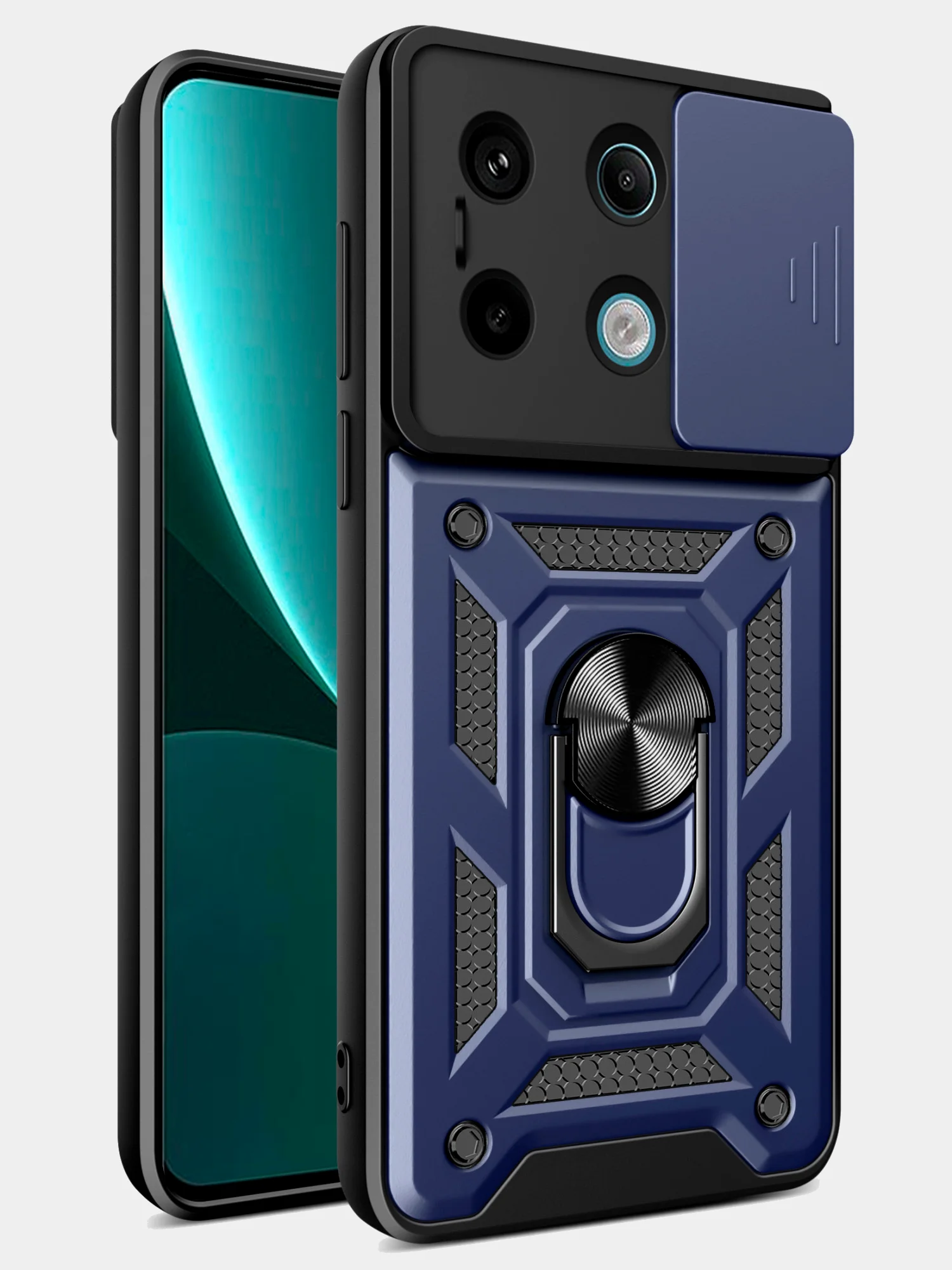 Красный чехол противоударный armors для Xiaomi Poco X6 5G и Xiaomi Redmi Note 13 Pro 5G