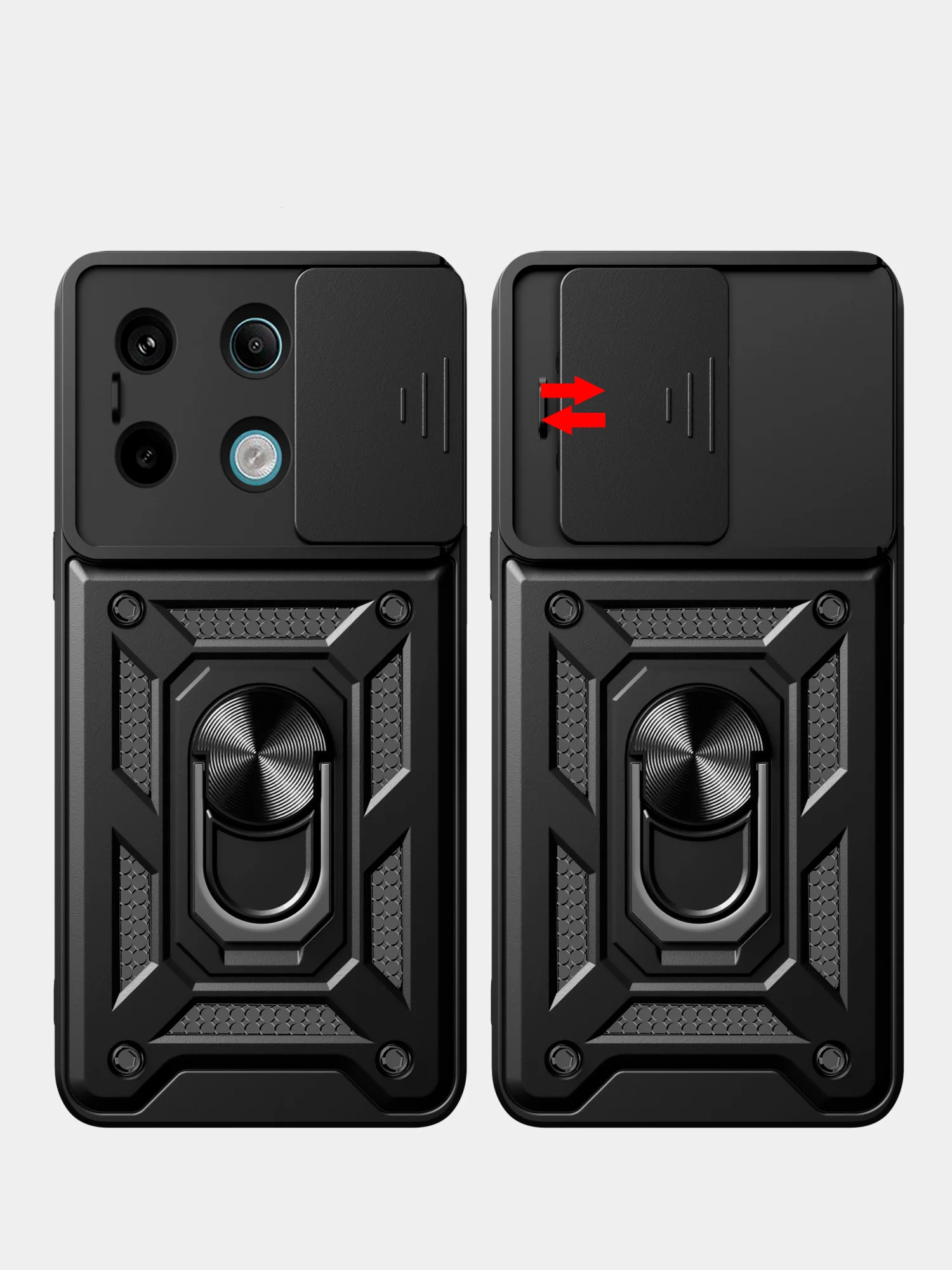 Красный чехол противоударный armors для Xiaomi Poco X6 5G и Xiaomi Redmi Note 13 Pro 5G