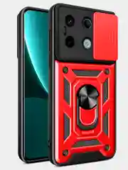 Красный чехол противоударный armors для Xiaomi Poco X6 5G и Xiaomi Redmi Note 13 Pro 5G