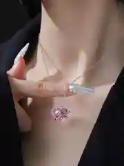 Женская цепочка на шею, с подвеской сердце