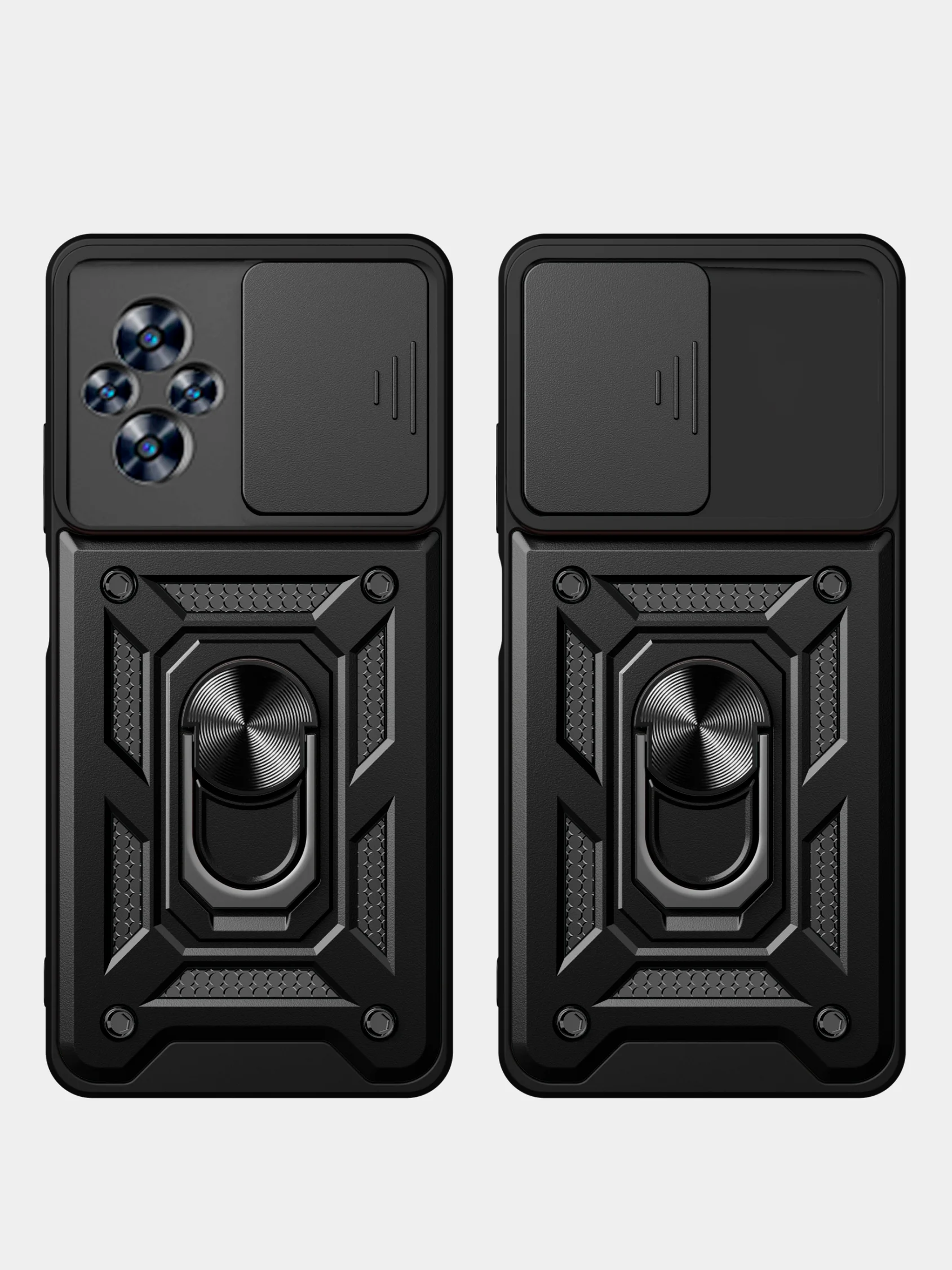 Черный чехол противоударный armors для Realme C67 4G / Реалми С67 4G с защитой камеры