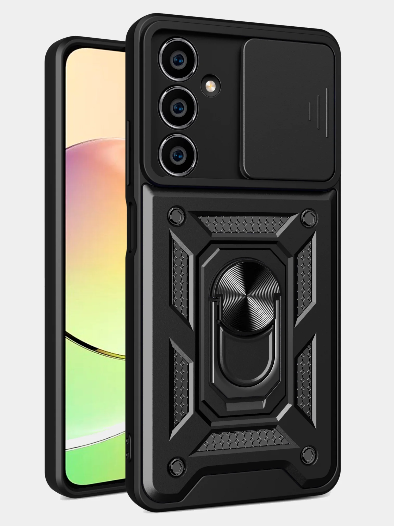 Черный чехол противоударный armors для Samsung A05S / Самсунг А05S с защитой камеры