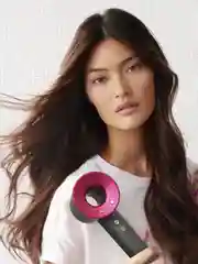 Тёмно-розовый фен Super Hair Dryer, для сушки и укладки волос, 5 в 1