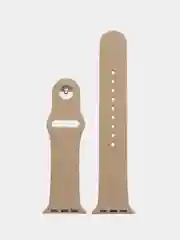 Бежевый силиконовый ремешок для Apple Watch 1, 2, 3, 4, 5, 6, 7, 8, 9, SE, SE 2, Ultra, Ultra 2