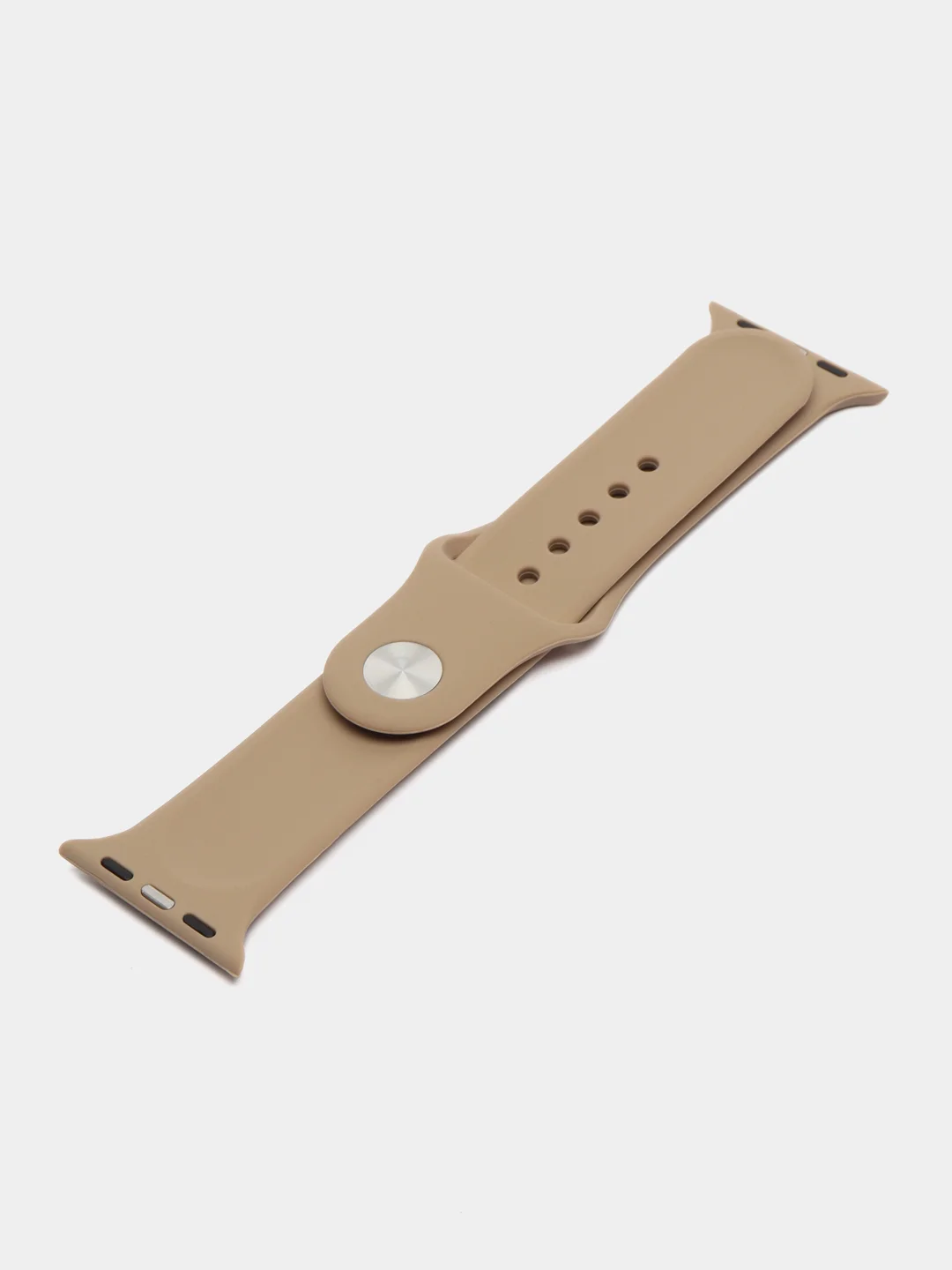 Бежевый силиконовый ремешок для Apple Watch 1, 2, 3, 4, 5, 6, 7, 8, 9, SE, SE 2, Ultra, Ultra 2