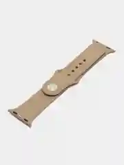 Бежевый силиконовый ремешок для Apple Watch 1, 2, 3, 4, 5, 6, 7, 8, 9, SE, SE 2, Ultra, Ultra 2