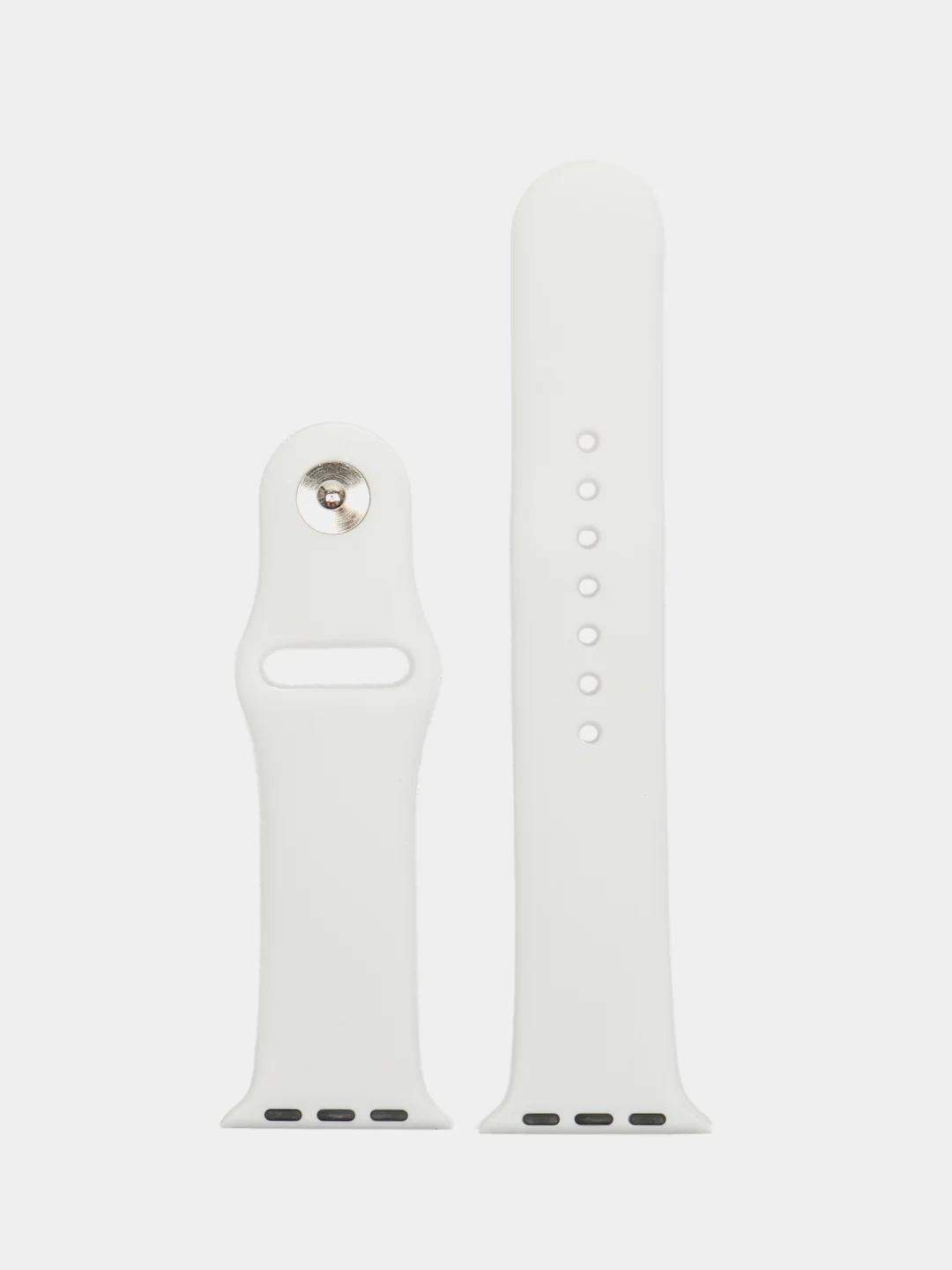 Белый силиконовый ремешок для Apple Watch 1, 2, 3, 4, 5, 6, 7, 8, 9, SE, SE 2, Ultra, Ultra 2
