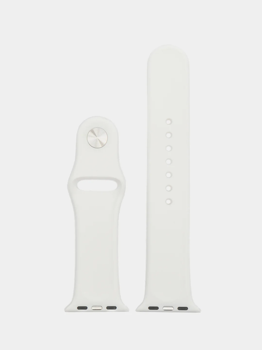 Белый силиконовый ремешок для Apple Watch 1, 2, 3, 4, 5, 6, 7, 8, 9, SE, SE 2, Ultra, Ultra 2