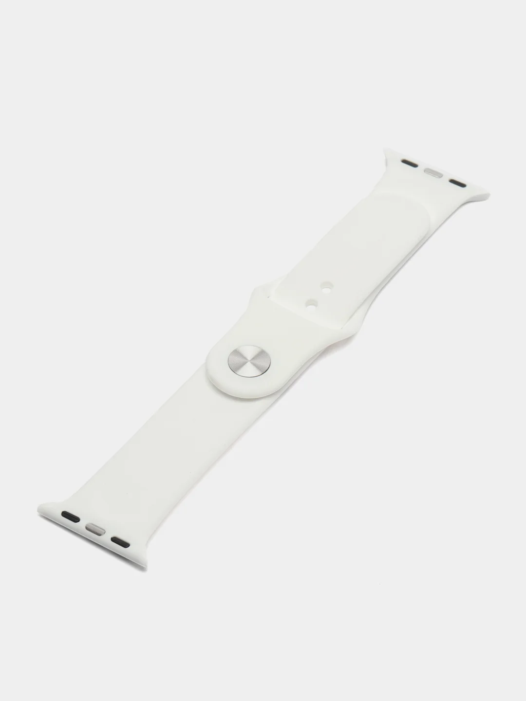 Белый силиконовый ремешок для Apple Watch 1, 2, 3, 4, 5, 6, 7, 8, 9, SE, SE 2, Ultra, Ultra 2