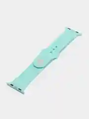 Бирюзовый силиконовый ремешок для Apple Watch 1, 2, 3, 4, 5, 6, 7, 8, 9, SE, SE 2, Ultra, Ultra 2