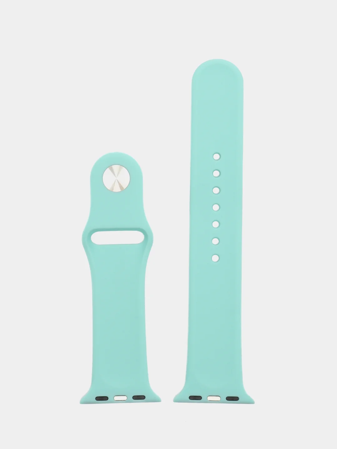 Бирюзовый силиконовый ремешок для Apple Watch 1, 2, 3, 4, 5, 6, 7, 8, 9, SE, SE 2, Ultra, Ultra 2