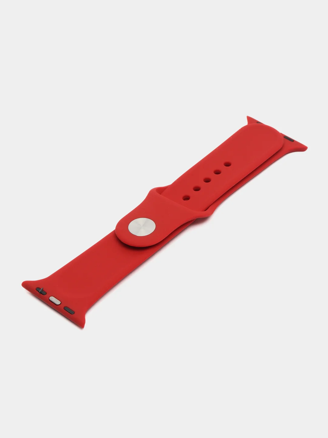 Красный силиконовый ремешок для Apple Watch 1, 2, 3, 4, 5, 6, 7, 8, 9, SE, SE 2, Ultra, Ultra 2