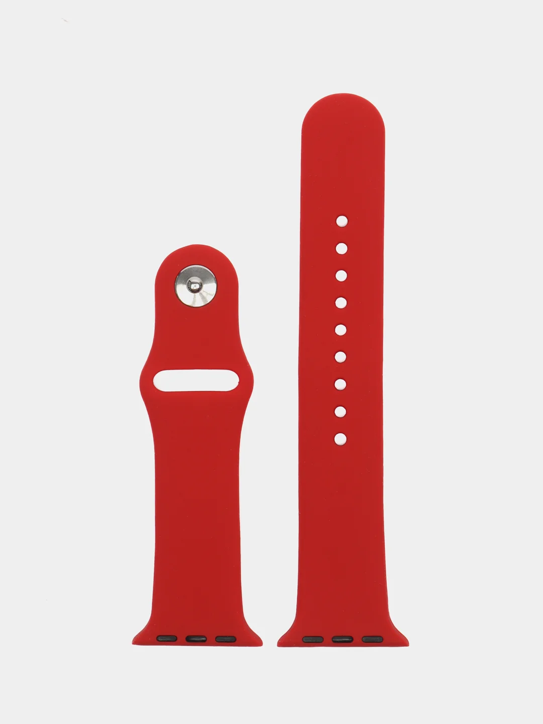 Красный силиконовый ремешок для Apple Watch 1, 2, 3, 4, 5, 6, 7, 8, 9, SE, SE 2, Ultra, Ultra 2