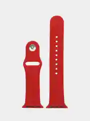 Красный силиконовый ремешок для Apple Watch 1, 2, 3, 4, 5, 6, 7, 8, 9, SE, SE 2, Ultra, Ultra 2