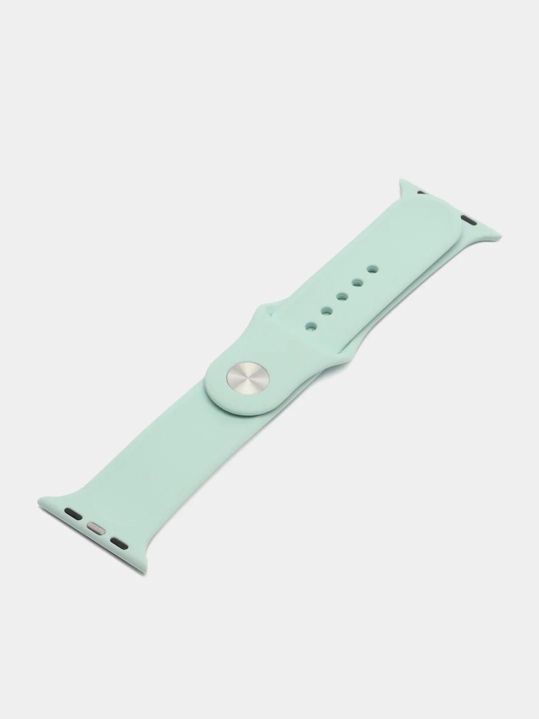 Мятный силиконовый ремешок для Apple Watch 1, 2, 3, 4, 5, 6, 7, 8, 9, SE, SE 2, Ultra, Ultra 2