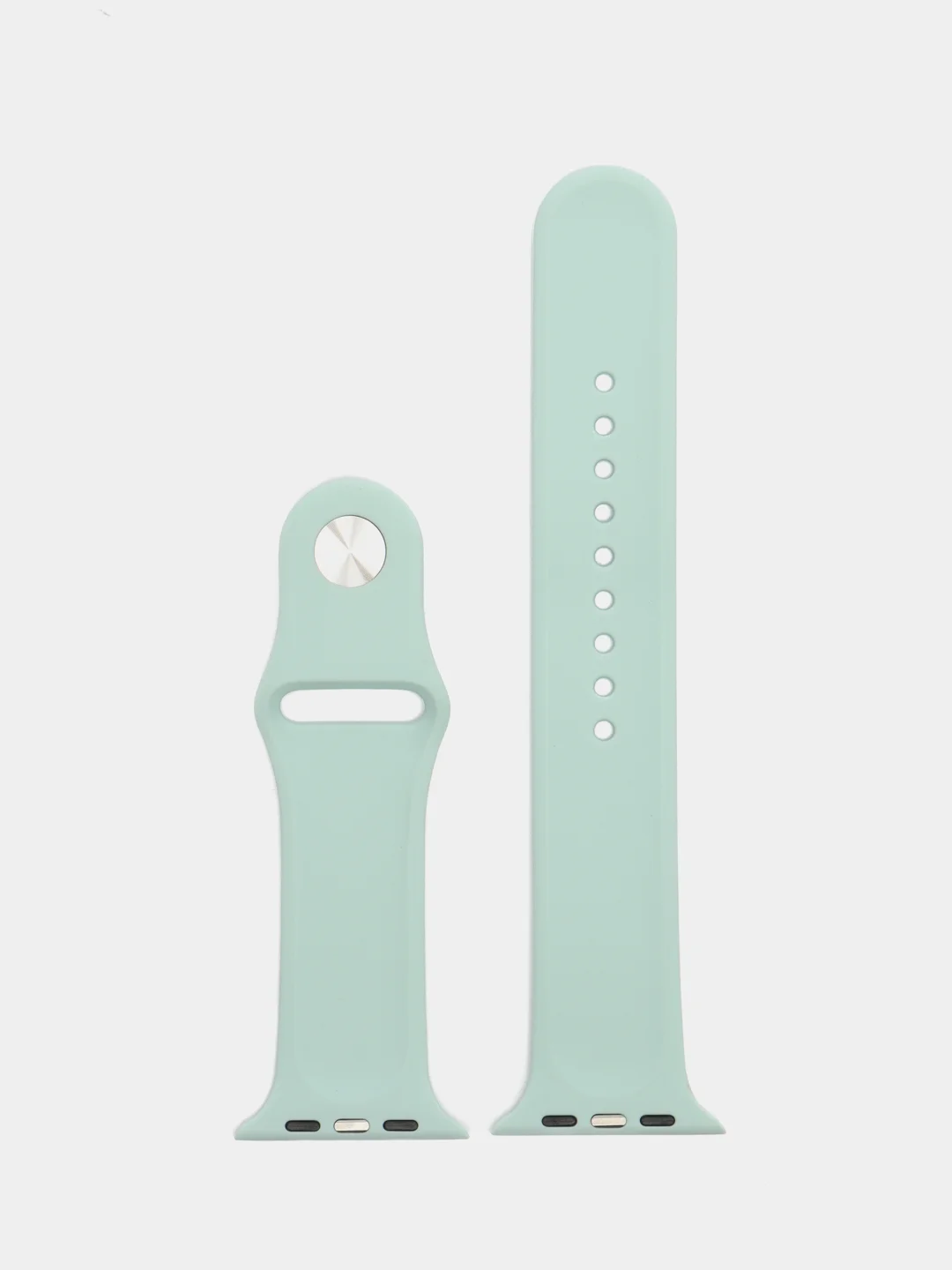 Мятный силиконовый ремешок для Apple Watch 1, 2, 3, 4, 5, 6, 7, 8, 9, SE, SE 2, Ultra, Ultra 2