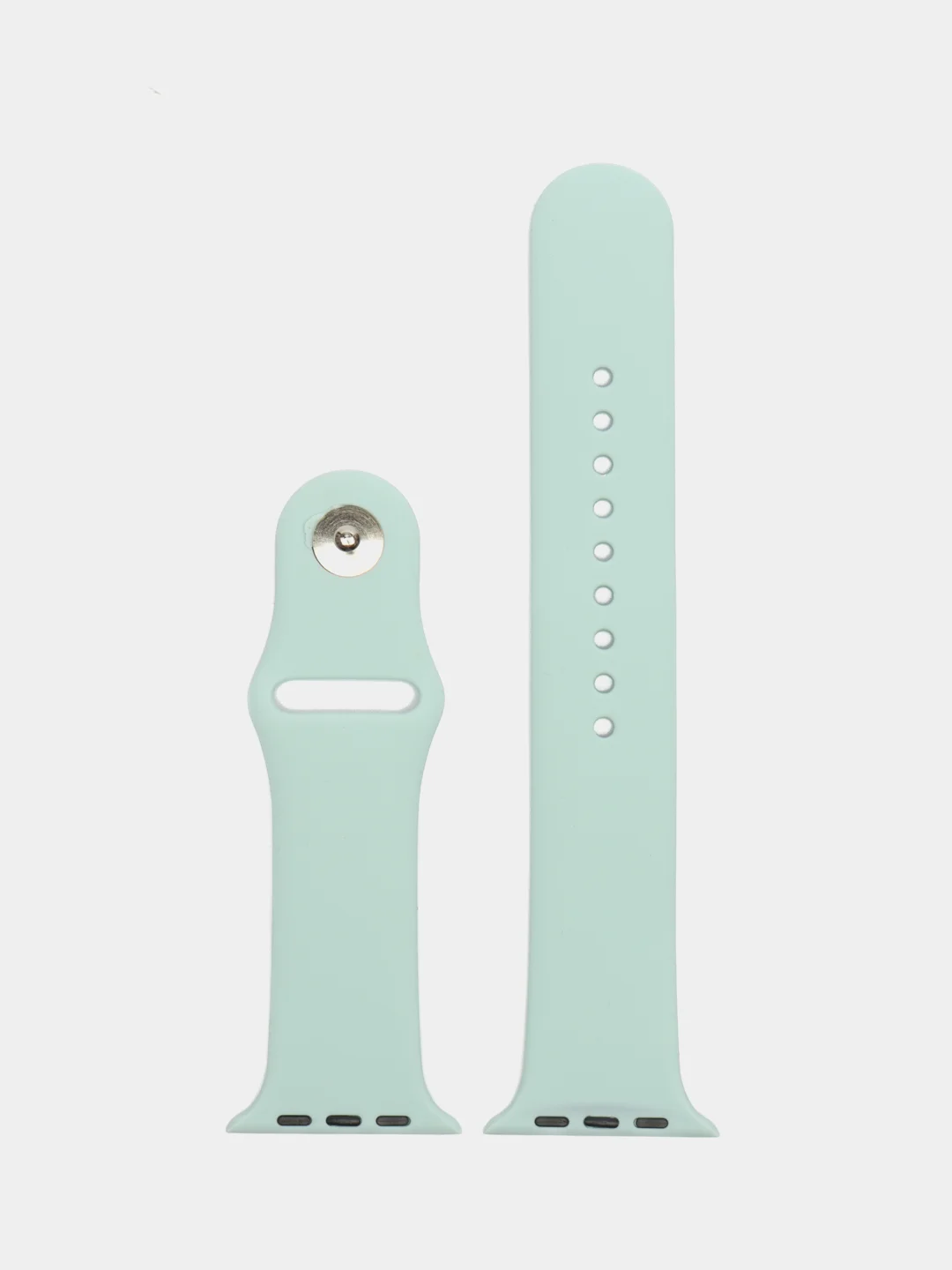 Мятный силиконовый ремешок для Apple Watch 1, 2, 3, 4, 5, 6, 7, 8, 9, SE, SE 2, Ultra, Ultra 2