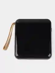 Черный powerbank со встроенными кабелями, Lightning, Type-C, фонарик, 20000 mAh