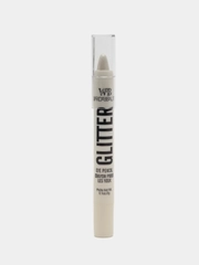 Карандаш глиттер GLITTER белый выдвижной с перламутром для глаз 3в1Подводка Хайлайтер Тени