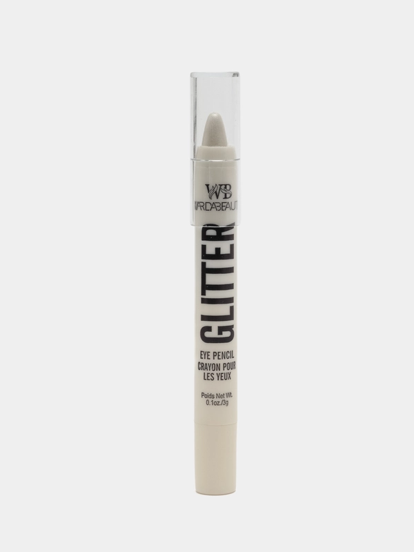 Карандаш глиттер GLITTER белый выдвижной с перламутром для глаз 3в1Подводка Хайлайтер Тени