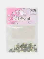 Стразы термоклеевые Усечённый конус, с голографией, стеклянные, SS20, d = 4,6 мм, 100 шт