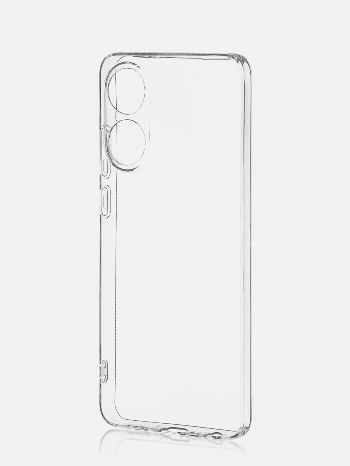 Молочный противоударный чехол для OPPO A78 силиконовый ROSCO с бортиком, защитой камер, прозрачный