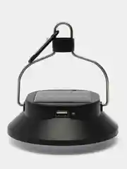 Фонарь кемпинговый аккумуляторный, солнечная батарея, 12 х 13.5 см, от USB, чёрный