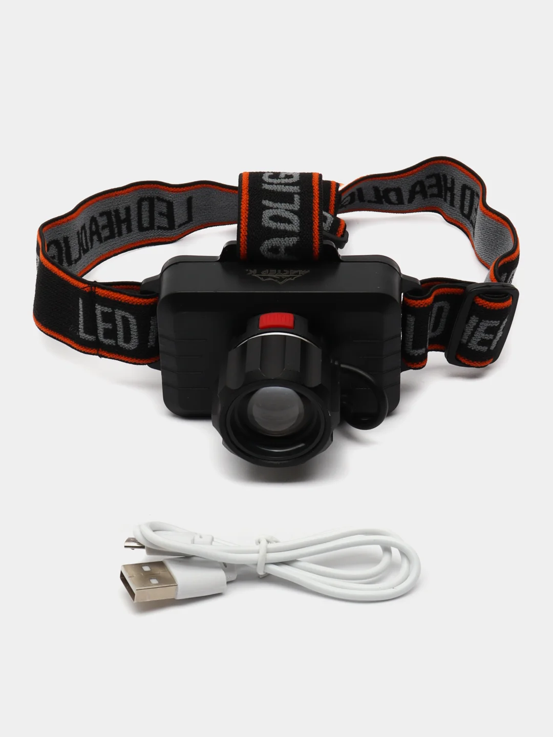 Фонарь налобный аккумуляторный, серия: "Мастер К", 3 режима, 6 х 8.5 см, от USB