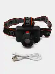 Фонарь налобный аккумуляторный, серия: "Мастер К", 3 режима, 6 х 8.5 см, от USB