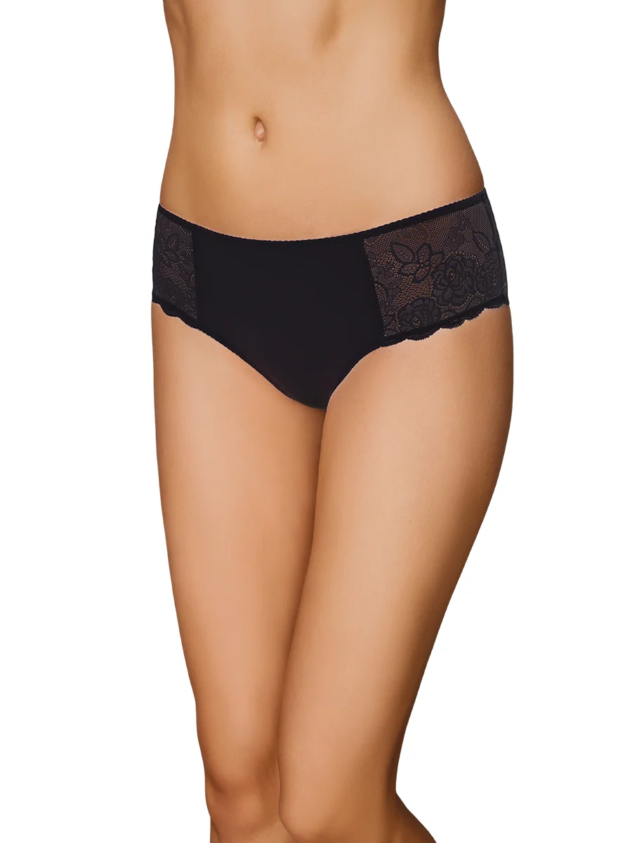 Трусы-слипы женские SISI SI5505 Slip цветные, кружевные, хлопковые, набор 3 штуки