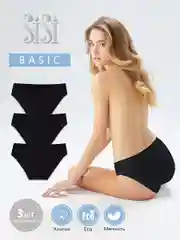 Трусы-слипы женские SISI SI5104 Slip цветные, хлопковые, набор 3 штуки