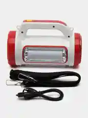 Фонарь кемпинговый аккумуляторный, 3+15 Вт, 2000 мАч, LED, USB, 5 режимов, солн. батарея