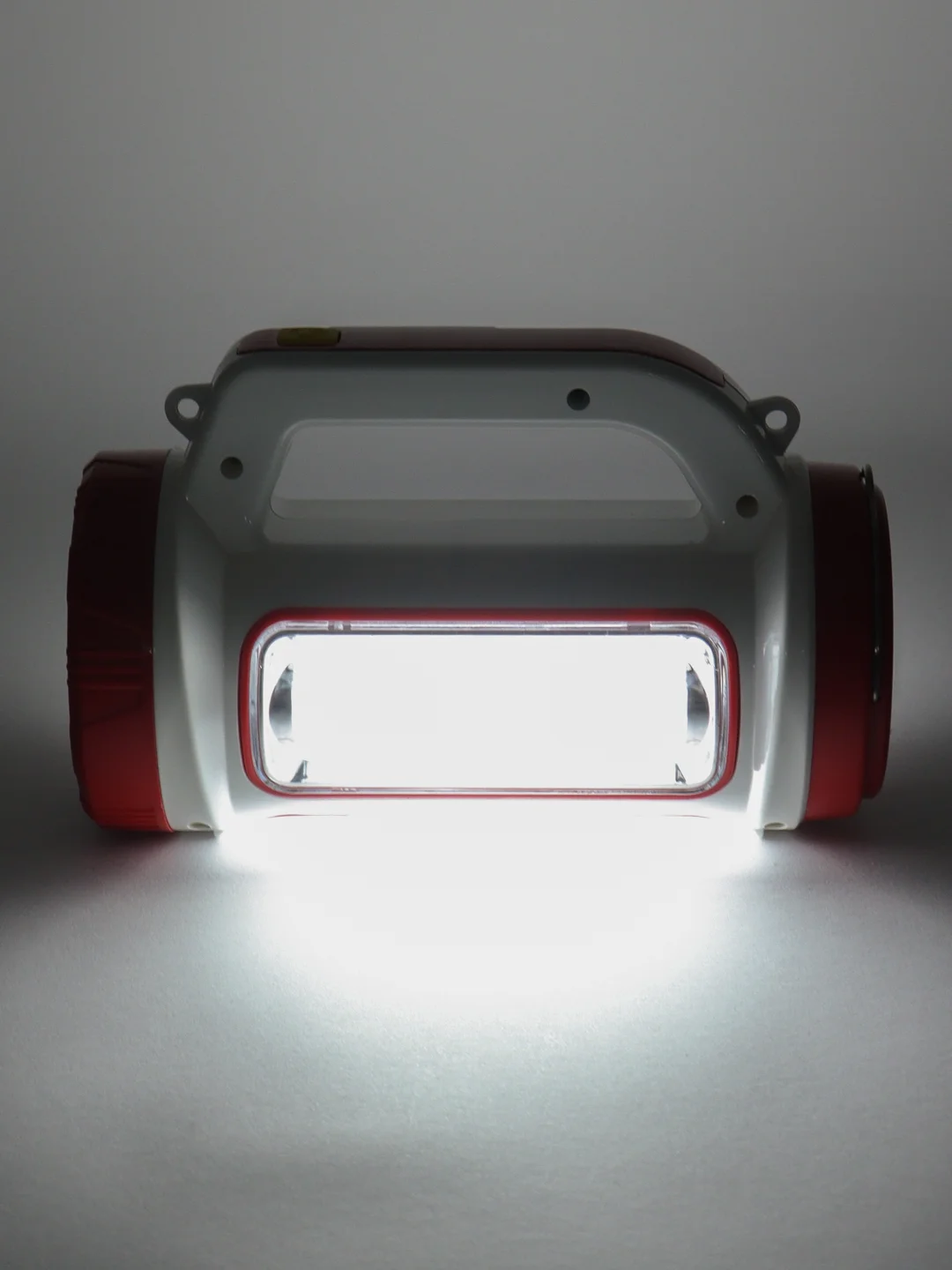 Фонарь кемпинговый аккумуляторный, 3+15 Вт, 2000 мАч, LED, USB, 5 режимов, солн. батарея