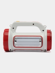 Фонарь кемпинговый аккумуляторный, 3+15 Вт, 2000 мАч, LED, USB, 5 режимов, солн. батарея