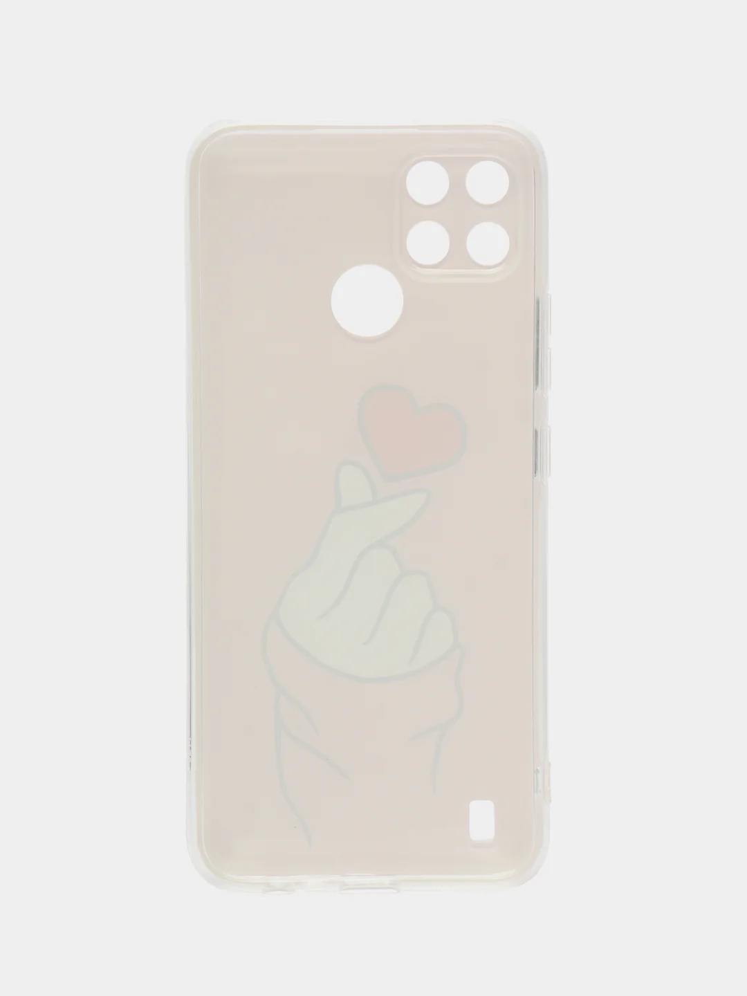 Коралловый чехол на Oppo Realme C21Y/C25Y / Реалми C21Y/C25Y прозрачный, с рисунком, защита камеры