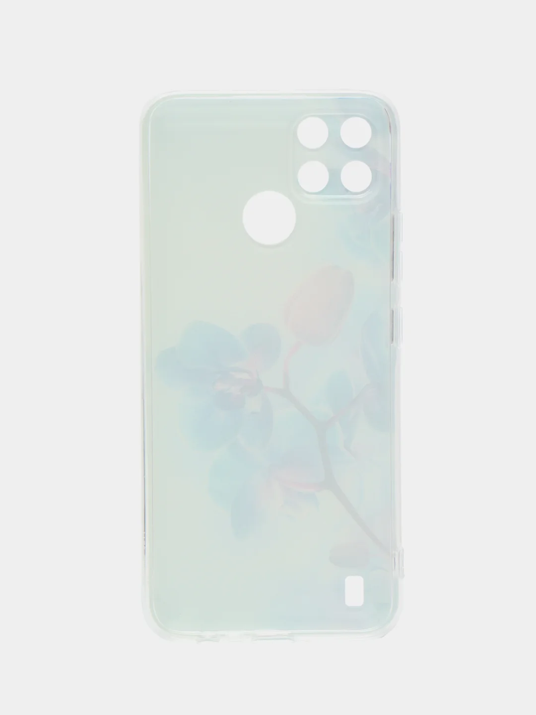 Лазурный чехол на Oppo Realme C21Y/C25Y / Реалми C21Y/C25Y прозрачный, с рисунком, защита камеры