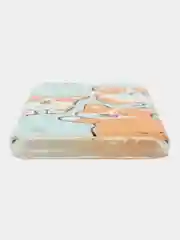 Светло-оранжевый чехол на Oppo Realme C21Y/C25Y / Реалми C21Y/C25Y прозрачный, с рисунком, защита камеры