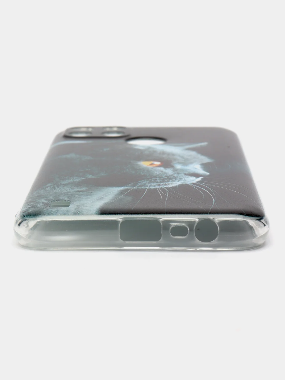 Сиреневый чехол на Oppo Realme C21Y/C25Y / Реалми C21Y/C25Y прозрачный, с рисунком, защита камеры