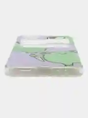 Лавандовый чехол на Samsung Galaxy Z Flip 6 / Самсунг Z Flip 6 прозрачный, с рисунком, защита камеры