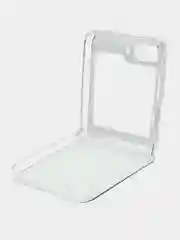Черный чехол на Samsung Galaxy Z Flip 6 / Самсунг Z Flip 6 прозрачный, с рисунком, защита камеры