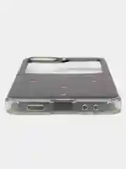 Черный чехол на Samsung Galaxy Z Flip 6 / Самсунг Z Flip 6 прозрачный, с рисунком, защита камеры