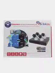 Комплект IP видеонаблюдения Ps-Link KIT-A504IP-POE 4 камеры для помещения 5Мп с POE