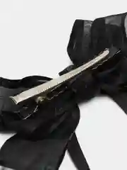 Угольный бантики для волос