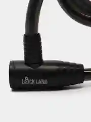 Замок навесной велосипедный LOCKLAND, 12х1000 мм, английский ключ с пластиковой ручкой