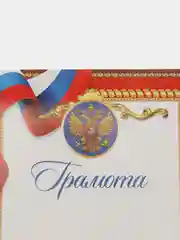 Грамота классическая, наборы по 4, 7, 10, 20 шт с символикой РФ, красная,157 гр/кв.м