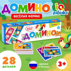 Домино Весёлая ферма, пластик, 28 деталей