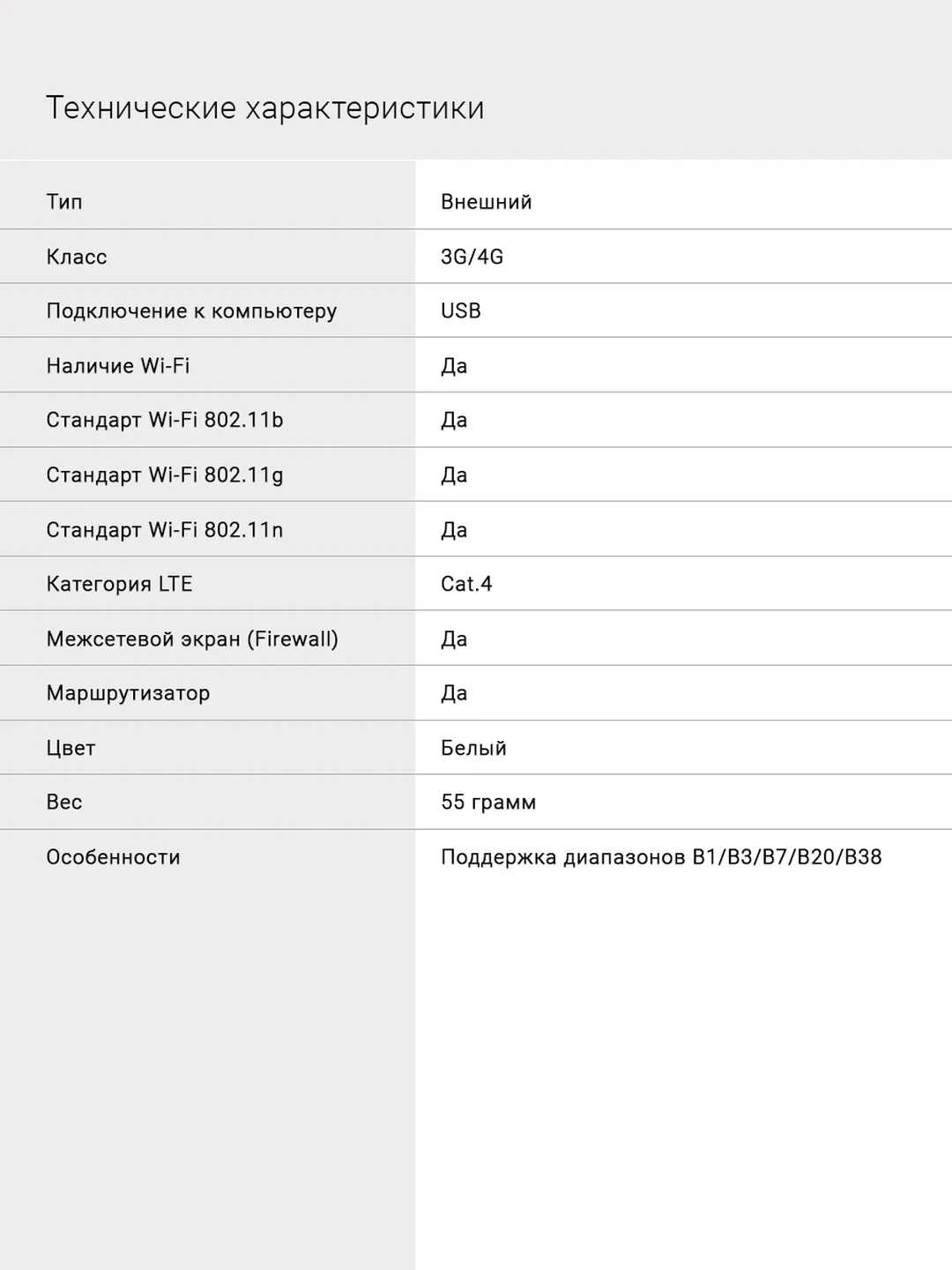 Модем Digma Dongle Wi-Fi DW1960 3G/4G, внешний, белый